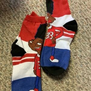 Hey Arnold Gerald Johansson Red and Blue Character Socks (1 PAIR)